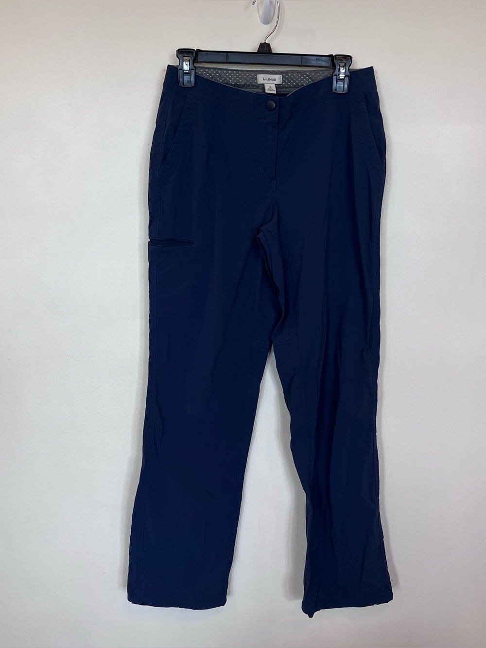 LL Bean Hiking Outdoor Pants Womens Size 6 Regular 516324 Nylon Navy Blue